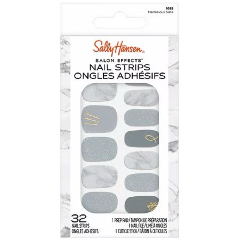 Sally Hansen Nail Strips - Marble-ous Slate - New in Box